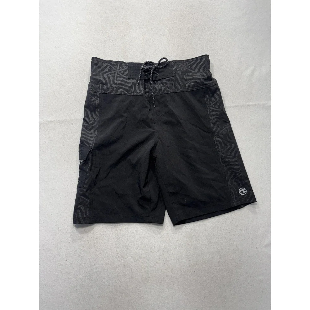 Ocean Current Swim Shorts Mens Medium Black Animal Print Quick Dry Mesh Lined